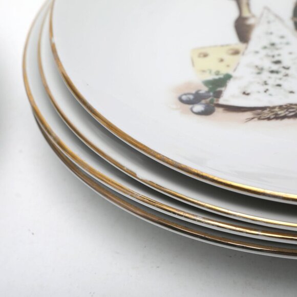 RARE 1960s Kahla German Republic Porcelain Appetizer Plates - Set of 7! 🧀🍷 - Picture 7 of 14